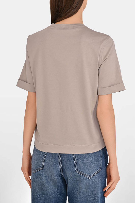 Футболка BRUNELLO  CUCINELLI Бежевый Женский M0T81BZ100