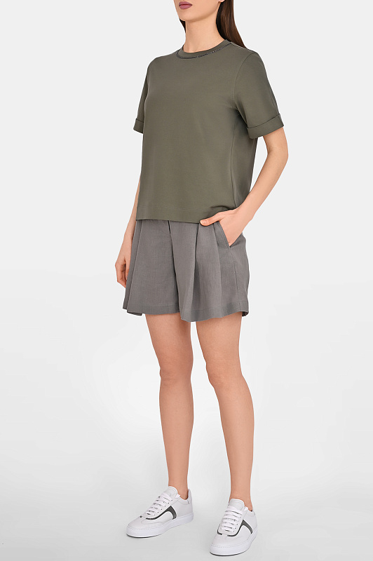 Футболка BRUNELLO  CUCINELLI Зеленый Женский M0T81BZ100