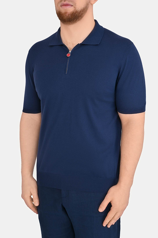 Поло KITON Темно-синий Мужской UMKX33Z187