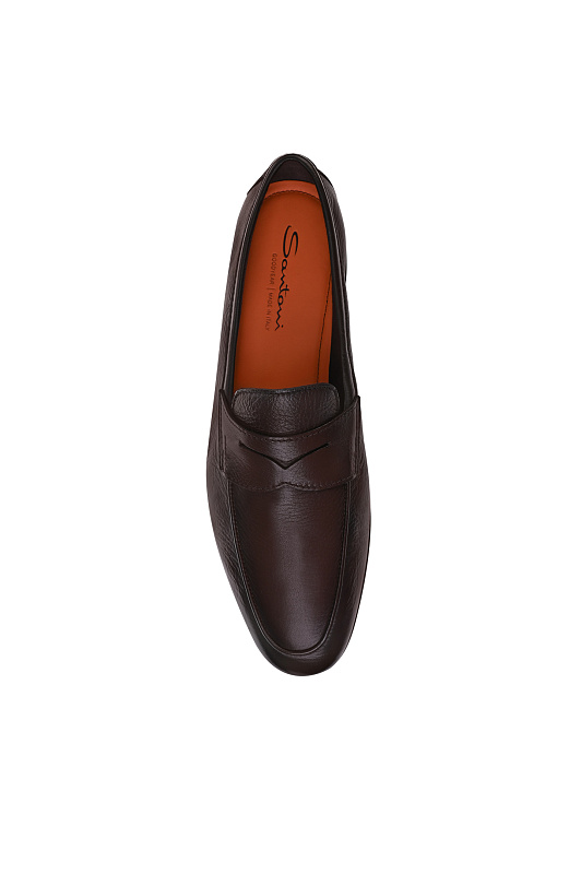 Лоферы SANTONI Темно-коричневый Мужской MCNG18837SA4SEPRT50