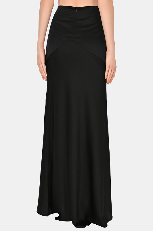 Юбка из шелка и эластана JACOB LEE Черный Женский WSS01224