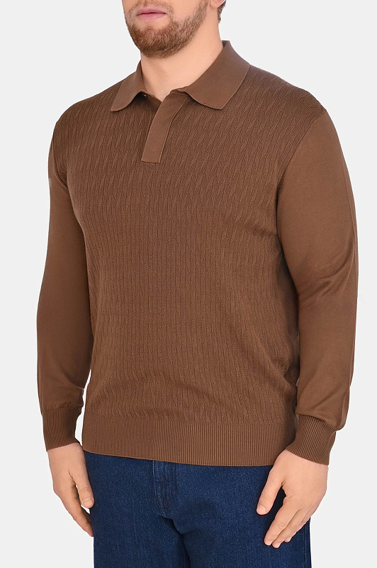Поло коричневое CANALI Коричневый Мужской MK02486 C1209 Поло коричневое CANALI Коричневый Мужской MK02486 C1209