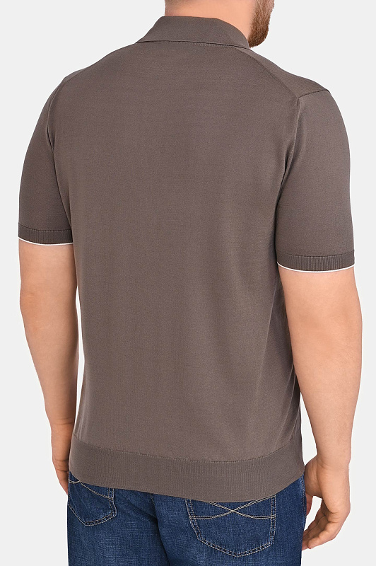 Поло BRUNELLO  CUCINELLI Коричневый Мужской M29800195