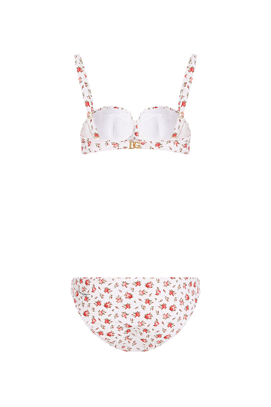 Цветочный купальник DOLCE & GABBANA  Белый Женский O8A17J ON0D1