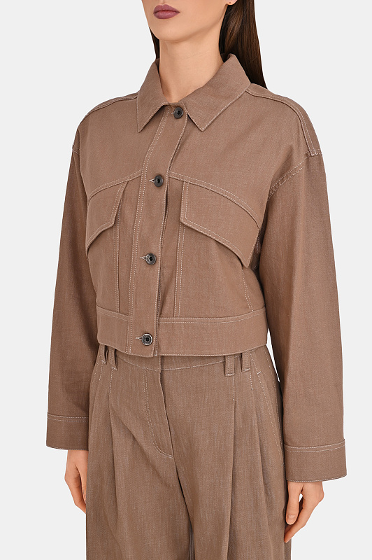 Куртка BRUNELLO  CUCINELLI Коричневый Женский MB1257801