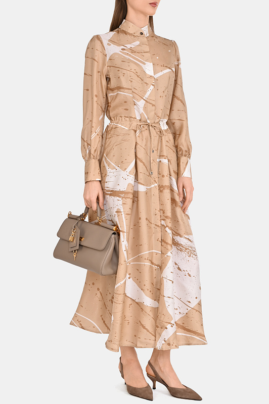 Платье KITON Бежевый Женский D52302K0999G05000