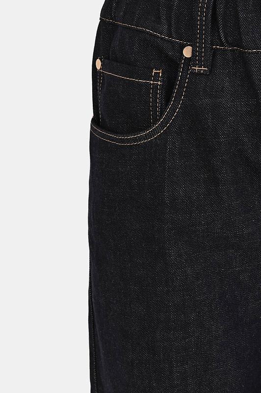 Широкие джинсы BRUNELLO  CUCINELLI Темно-синий Женский ML134P4108