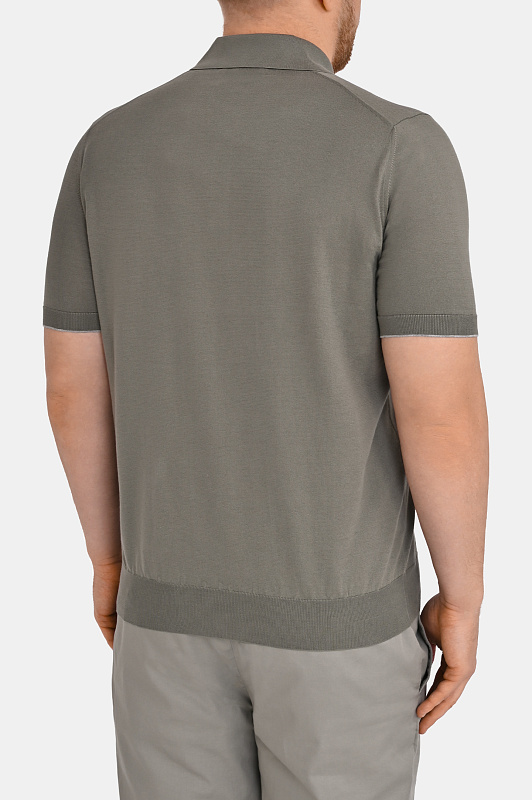 Поло BRUNELLO  CUCINELLI Оливковый Мужской M29800125