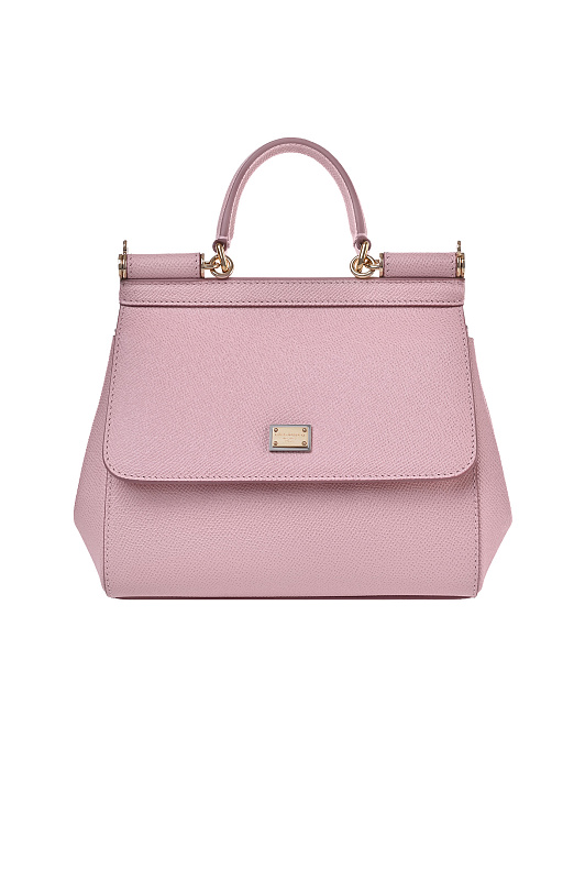 Кожаная сумка с клапаном DOLCE & GABBANA Розовый Женский BB6003B1001 Кожаная сумка с клапаном DOLCE & GABBANA Розовый Женский BB6003B1001