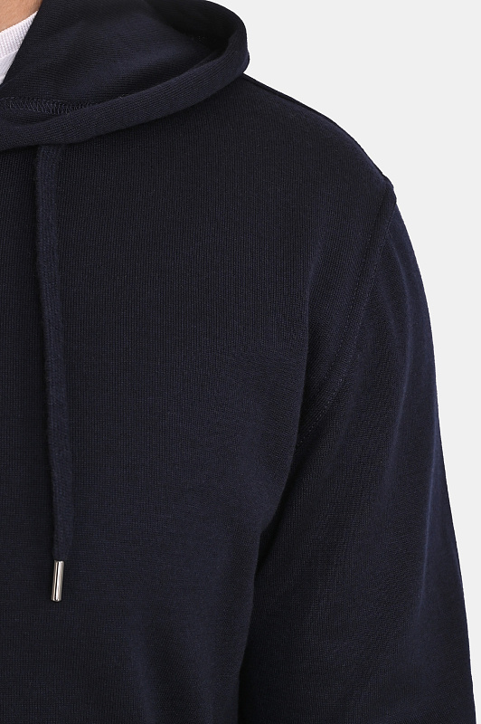 Трикотажная толстовка с капюшоном BRUNELLO  CUCINELLI Темно-синий Мужской MM8359069G