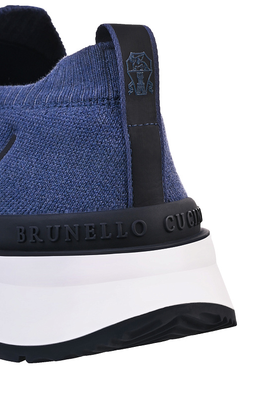Кроссовки BRUNELLO  CUCINELLI Синий Мужской MZUAUFO340