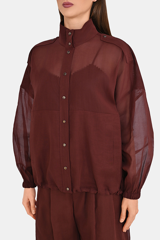 Жакет BRUNELLO  CUCINELLI Бордовый Женский M0F91SO606