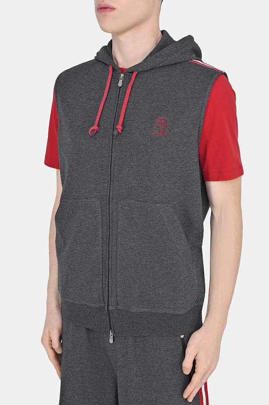 Жилетка спорт BRUNELLO  CUCINELLI Серый Мужской M0T35B2003