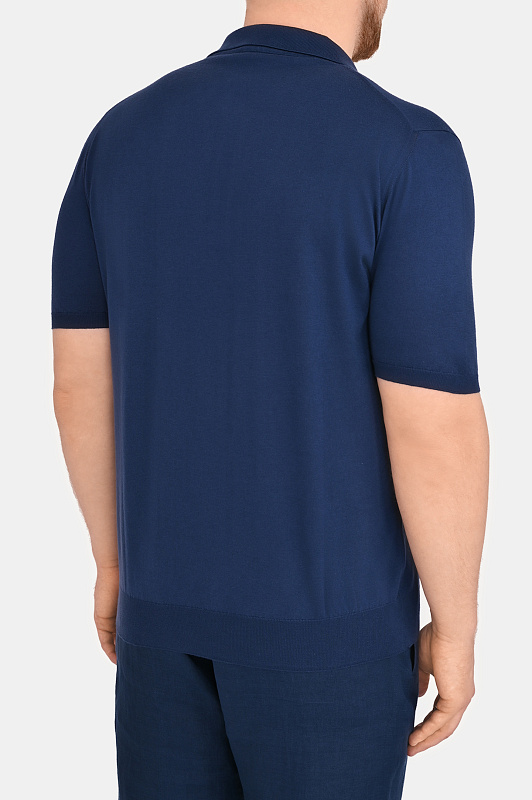 Поло KITON Темно-синий Мужской UMKX33Z187