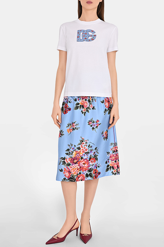 Юбка DOLCE & GABBANA  Голубой Женский F4DCGTIS11I HC5ZO