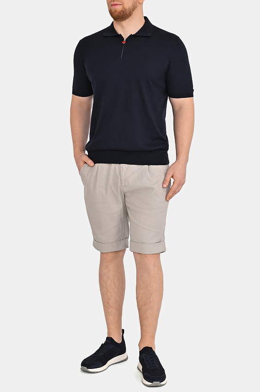 Поло KITON Темно-синий Мужской UMKX33Z60H