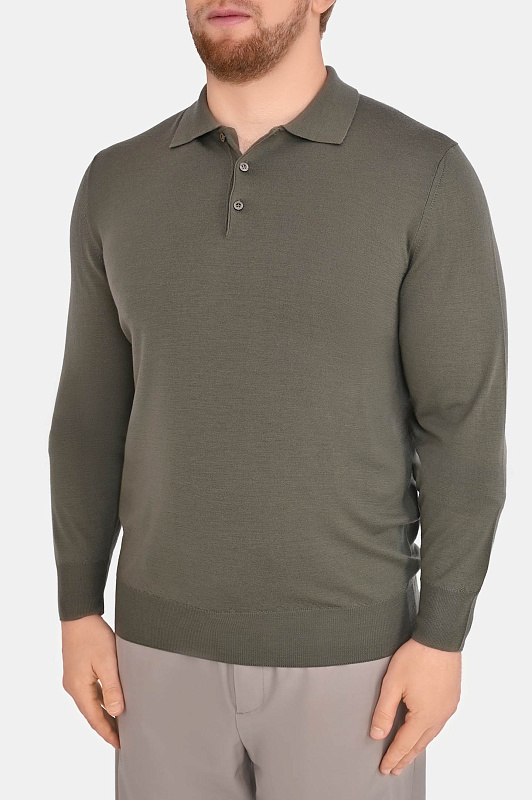 Поло CANALI Темно-зеленый Мужской C0017 MK01149