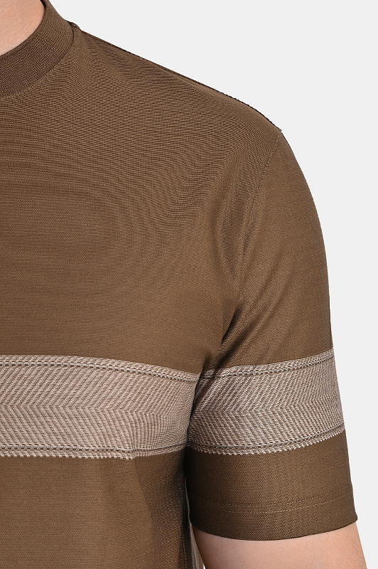 Футболка CANALI Коричневый Мужской T0943MJ02438