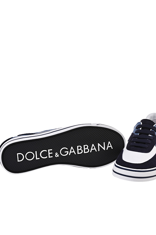 Хлопковые кеды DOLCE & GABBANA Синий Мужской CS2385 AY799 Хлопковые кеды DOLCE & GABBANA Синий Мужской CS2385 AY799