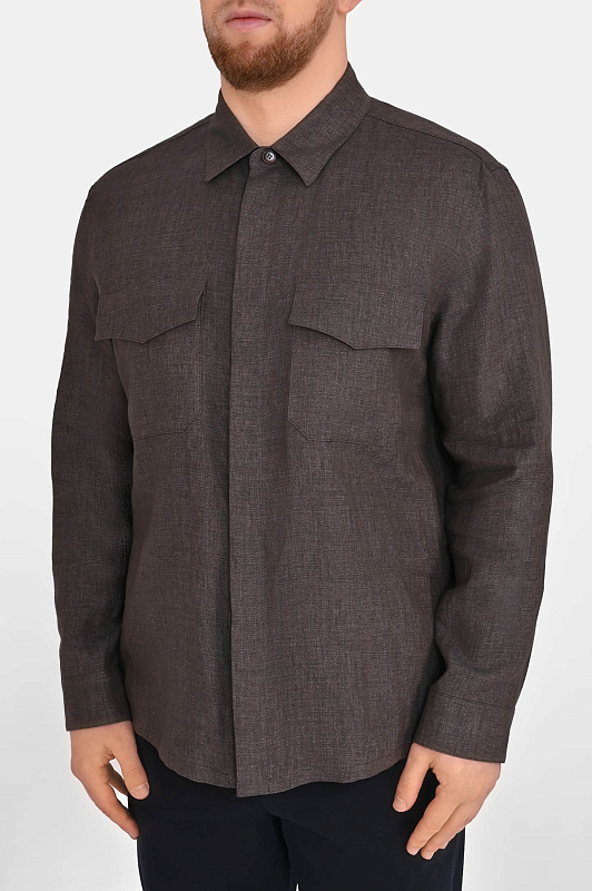 Куртка CANALI Темно-коричневый Мужской 31021AE05958