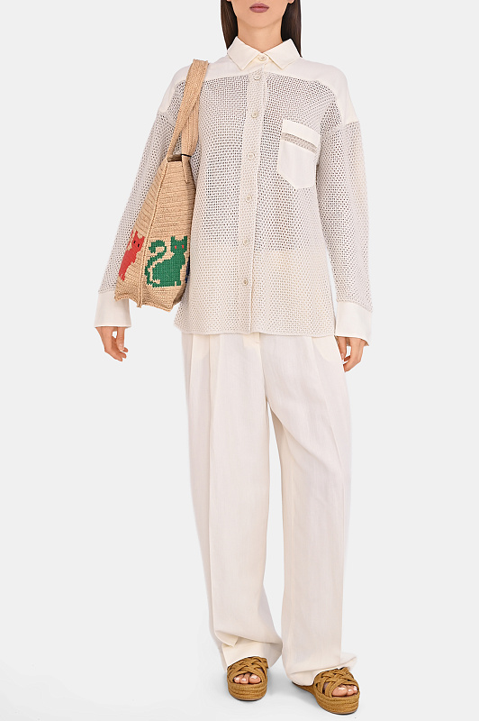 Блуза FABIANA FILIPPI  Молочный Женский MAD276F043M156