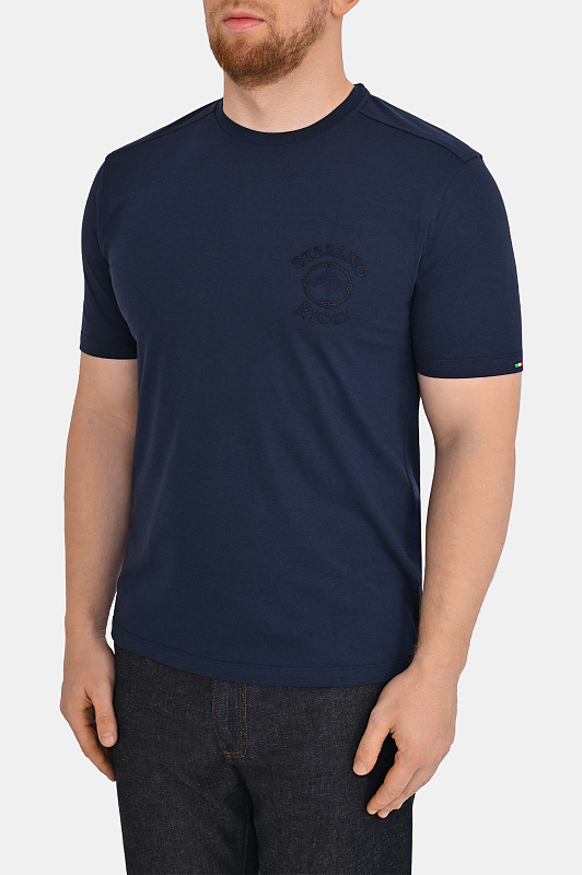 Футболка STEFANO RICCI Темно-синий Мужской MNH6105090803