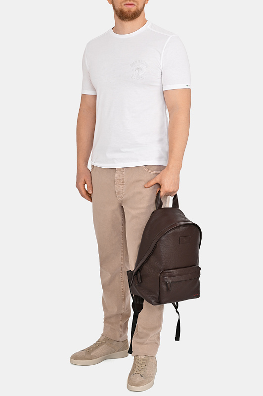 Рюкзак KITON Темно-коричневый Мужской UBA0102N012710