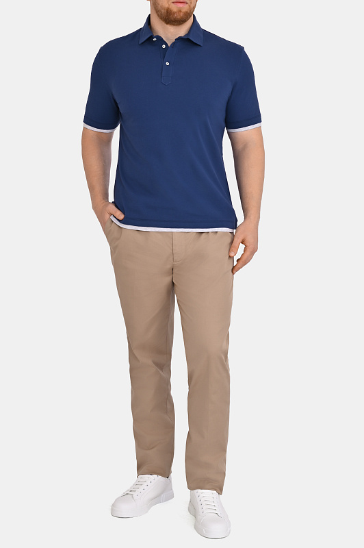 Поло BRUNELLO  CUCINELLI Синий Мужской ME8543966