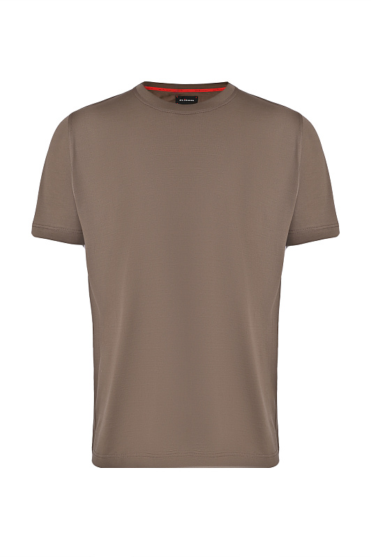 Хлопковая футболка KITON Коричневый Мужской UMK1165A024 Хлопковая футболка KITON Коричневый Мужской UMK1165A024