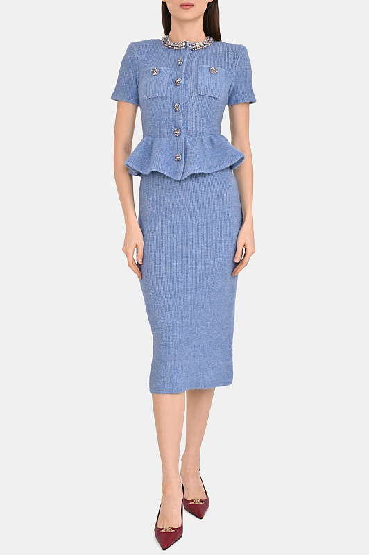 Платье SELF PORTRAIT  Голубой Женский RS26106MBL