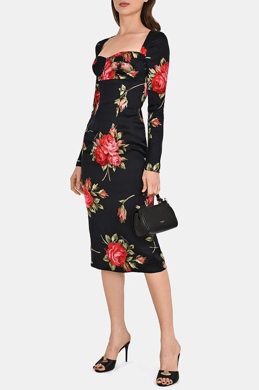 Платье DOLCE & GABBANA  Черный Женский F610FTFSICD