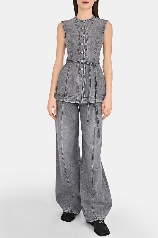 Блуза+пояс SPORTMAX Серый Женский SPDORLI 2612161025600