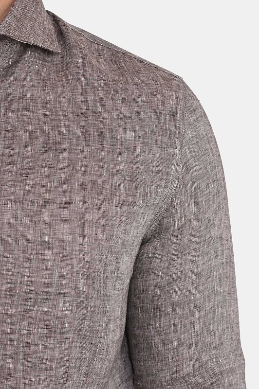 Рубашка BRUNELLO  CUCINELLI Коричневый Мужской MM6840627