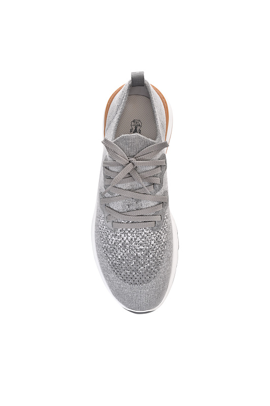 Кроссовки BRUNELLO  CUCINELLI Серый Мужской MZUKISO250