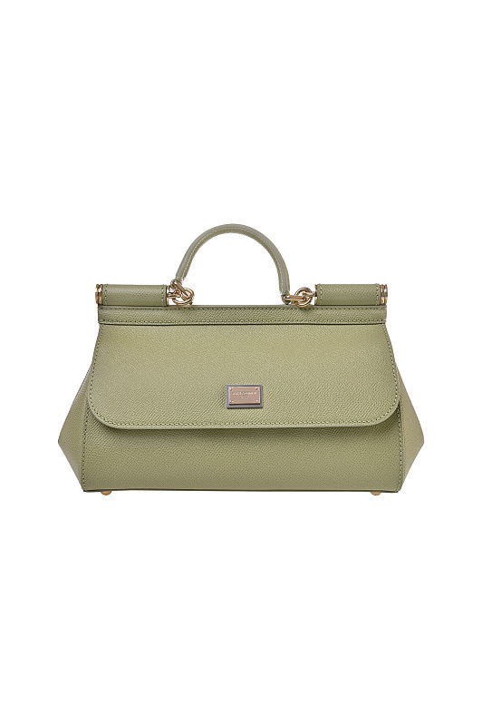 Кожаная сумка с клапаном DOLCE & GABBANA Зеленый Женский BB7652B1001 Кожаная сумка с клапаном DOLCE & GABBANA Зеленый Женский BB7652B1001