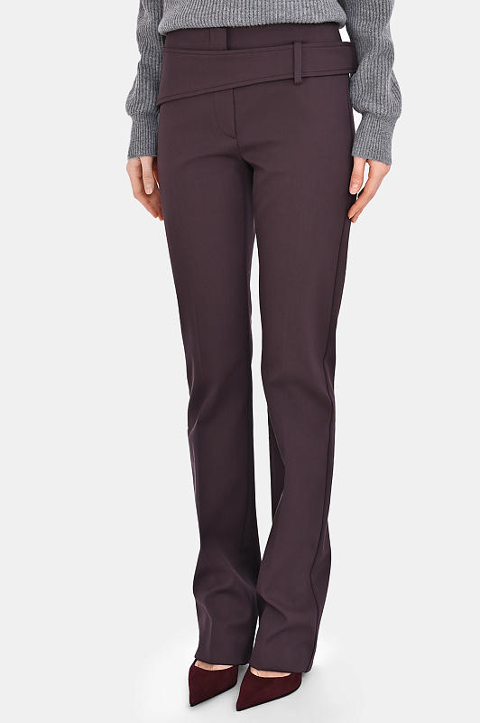 Брюки SPORTMAX Темно-коричневый Женский BANDA1234 2522136123600