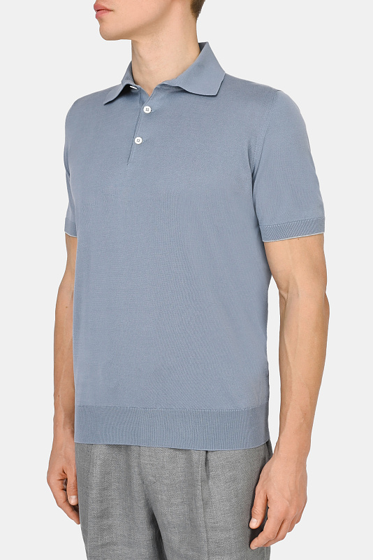 Поло (Джемпер) BRUNELLO  CUCINELLI Голубой Мужской M29800125