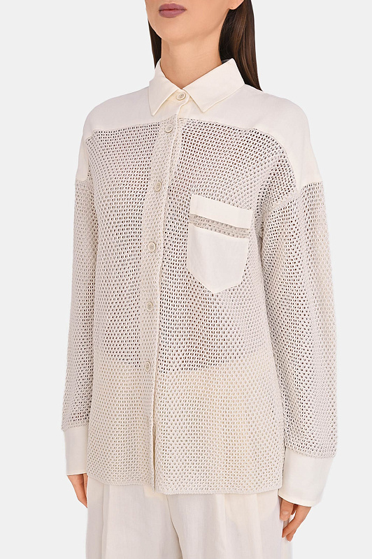 Блуза FABIANA FILIPPI  Молочный Женский MAD276F043M156