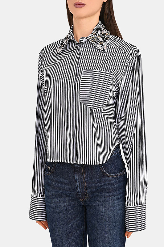 Блуза SPORTMAX Черно-белый Женский SPXQUAGGA 2612111011600