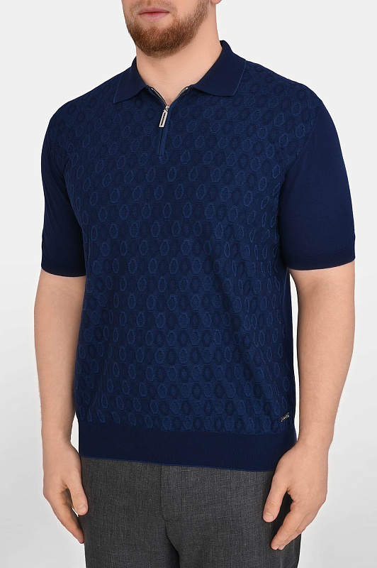 Поло STEFANO RICCI Темно-синий Мужской K414015P31 F26166