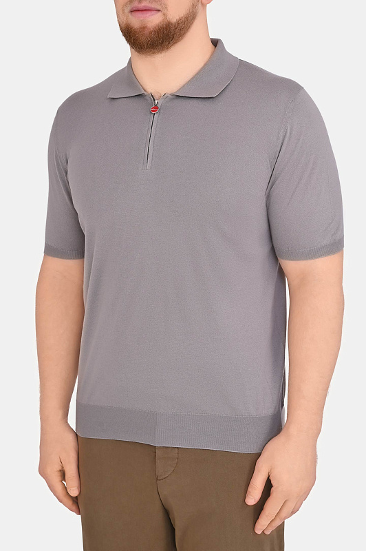 Поло KITON Серый Мужской UMKX33ZK35