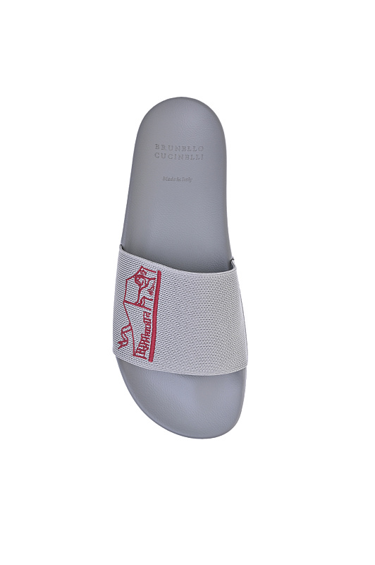 Шлепанцы BRUNELLO  CUCINELLI Серый Мужской MZUNYKR283