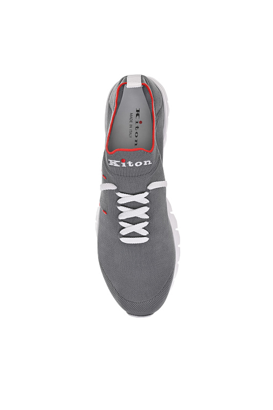 Кроссовки KITON Серый Мужской USSA392N013620