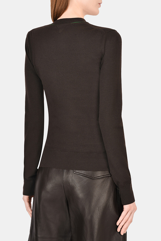 Свитер BOTTEGA VENETA Коричневый Женский 670149 V0ZY0