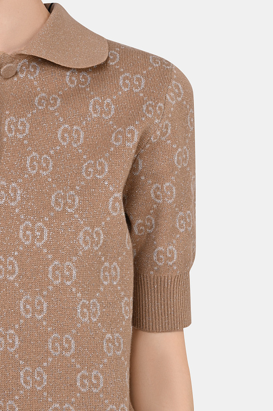Джемпер (Поло) GUCCI Бежевый Женский 678435 XKB54