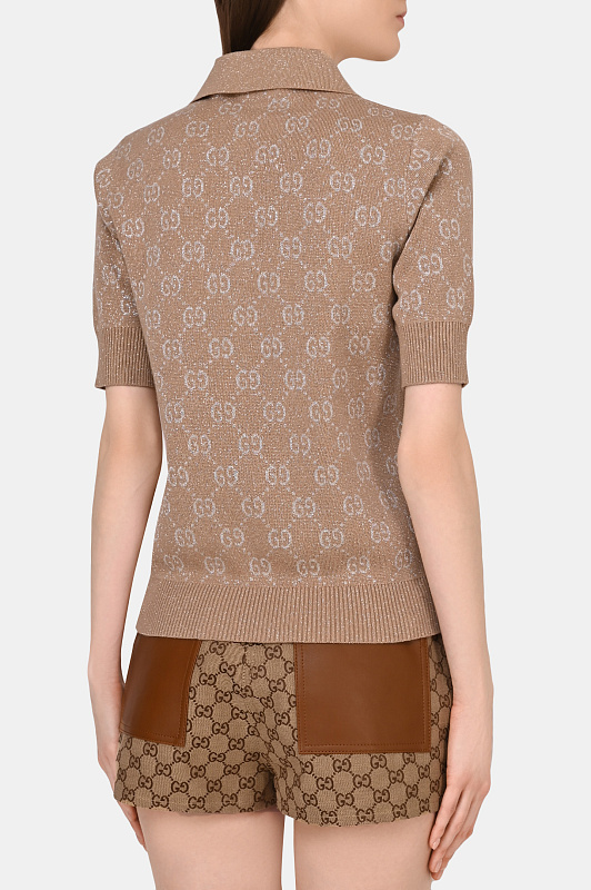 Джемпер (Поло) GUCCI Бежевый Женский 678435 XKB54