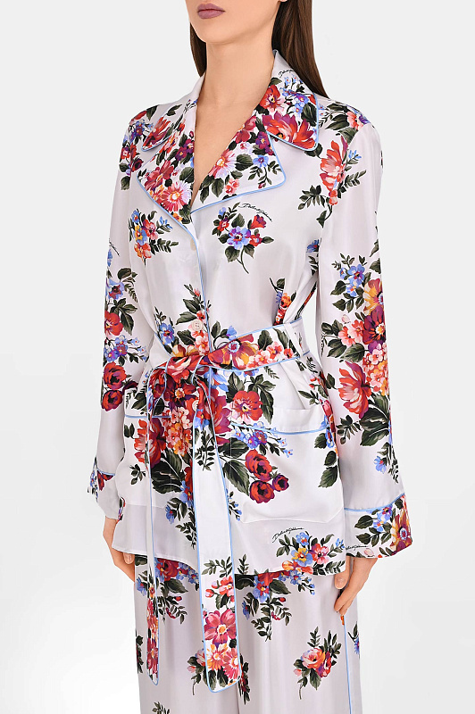 Блуза+пояс DOLCE & GABBANA  Белый Женский F5Q03TIS11I HA5ZO