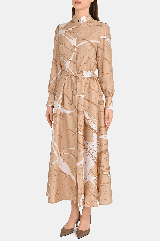 Платье KITON Бежевый Женский D52302K0999G05000
