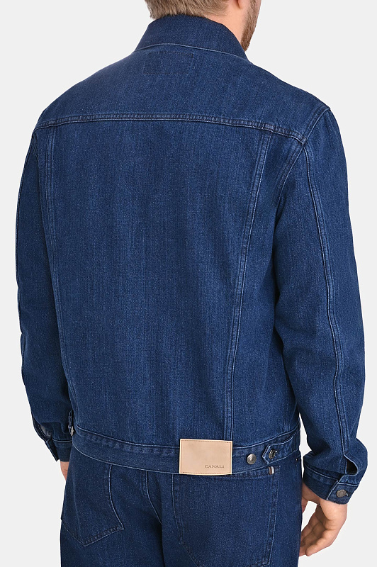 Джинсовая куртка CANALI Темно-синий Мужской PD01667 O41129 Джинсовая куртка CANALI Темно-синий Мужской PD01667 O41129
