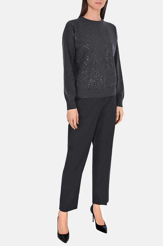 Брюки PRADA  Серый Женский P288D S 202